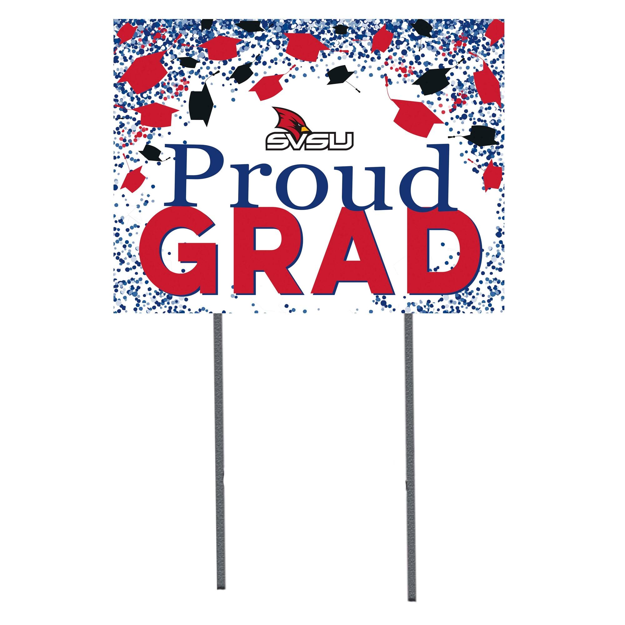Saginaw Valley State Cardinals 18" x 24" Proud Grad Yard Sign