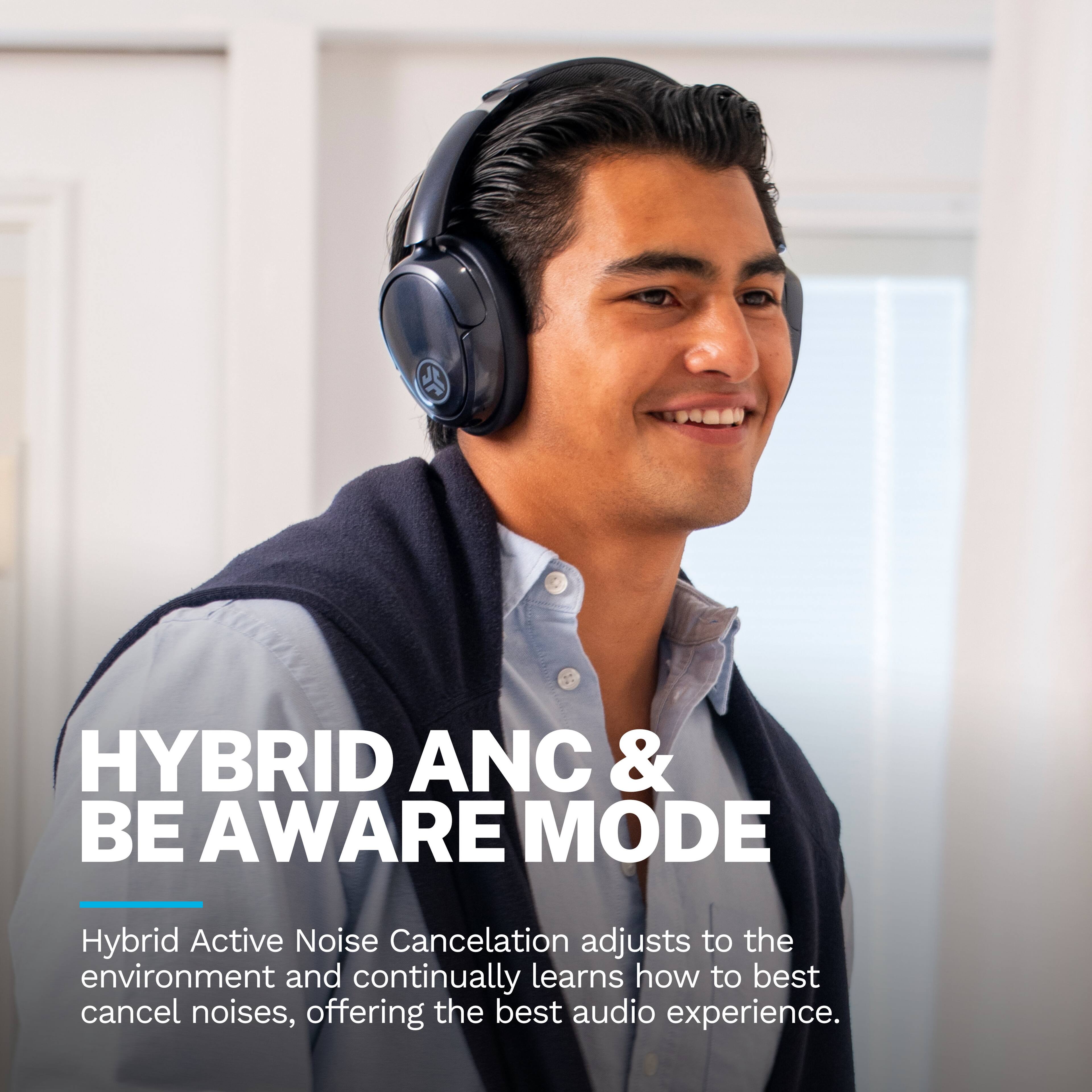 HYBRID ANC & BE AWARE MODE

Hybrid Active Noise Cancellation adjusts to the environment and continually learns how to best cancel noises, offering the best audio experience.