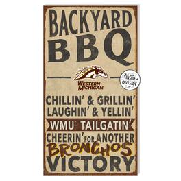 Jardine - Western Michigan Broncos 11'' x 20'' Indoor/Outdoor BBQ Sign - Brown