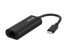Front. ASUS - ASUS USB-C2500 V2 2.5Gbps Type-C Network Adapter, RJ45 LAN, USB-C High-Speed Transfer.
