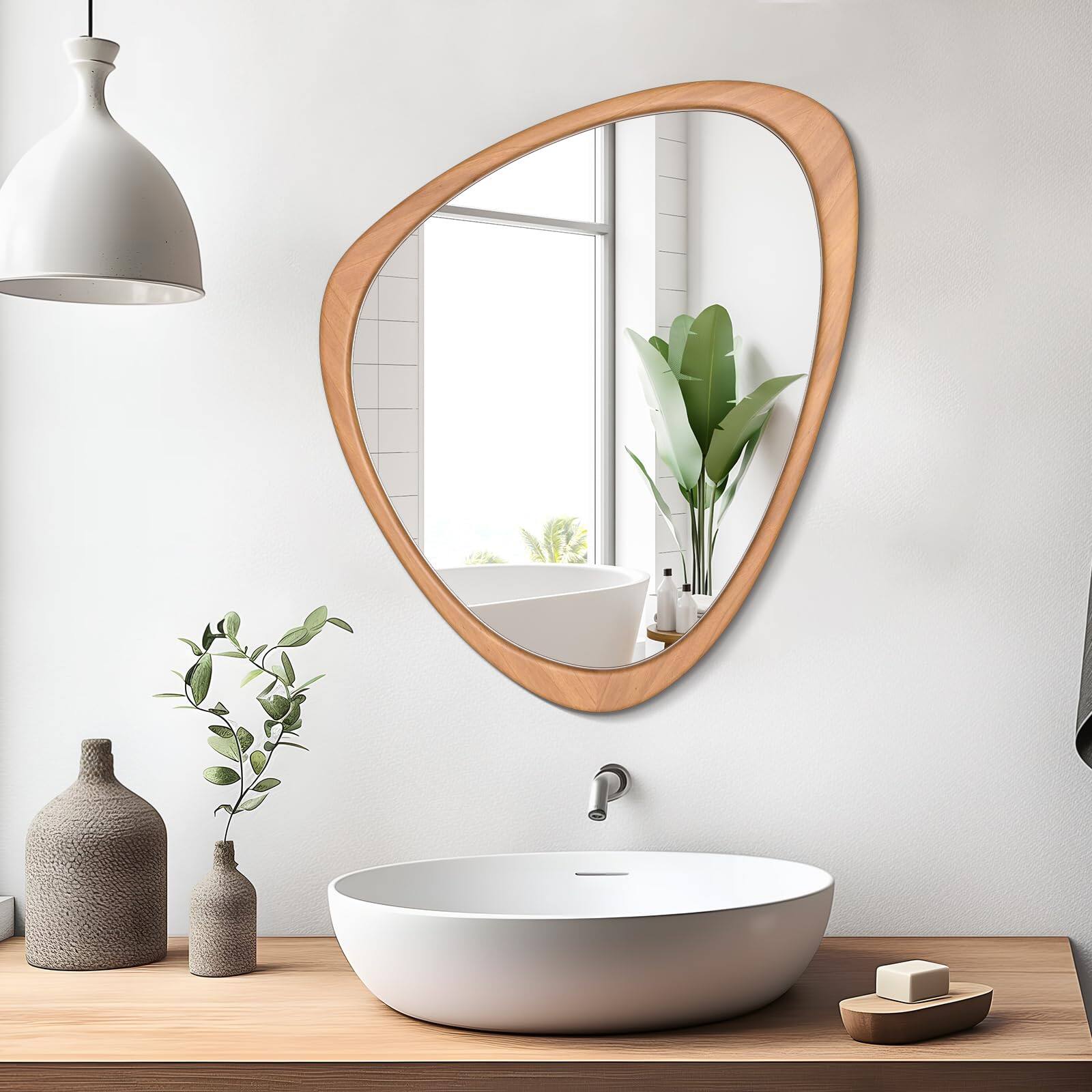 TECH SAFARI Asymmetrical Mirror Irregular Wall Mirrors Decorative For ...