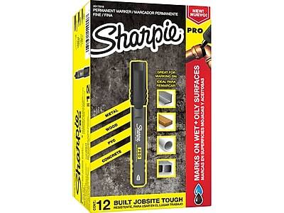 Sharpie - PRO Permanent Markers, Fine Tip, 12/Pack - Black
