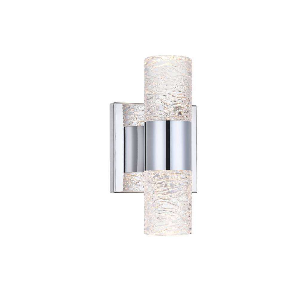 Back. Elegant Lighting - Vega 2 light Chrome LED Wall Sconce - Chrome.