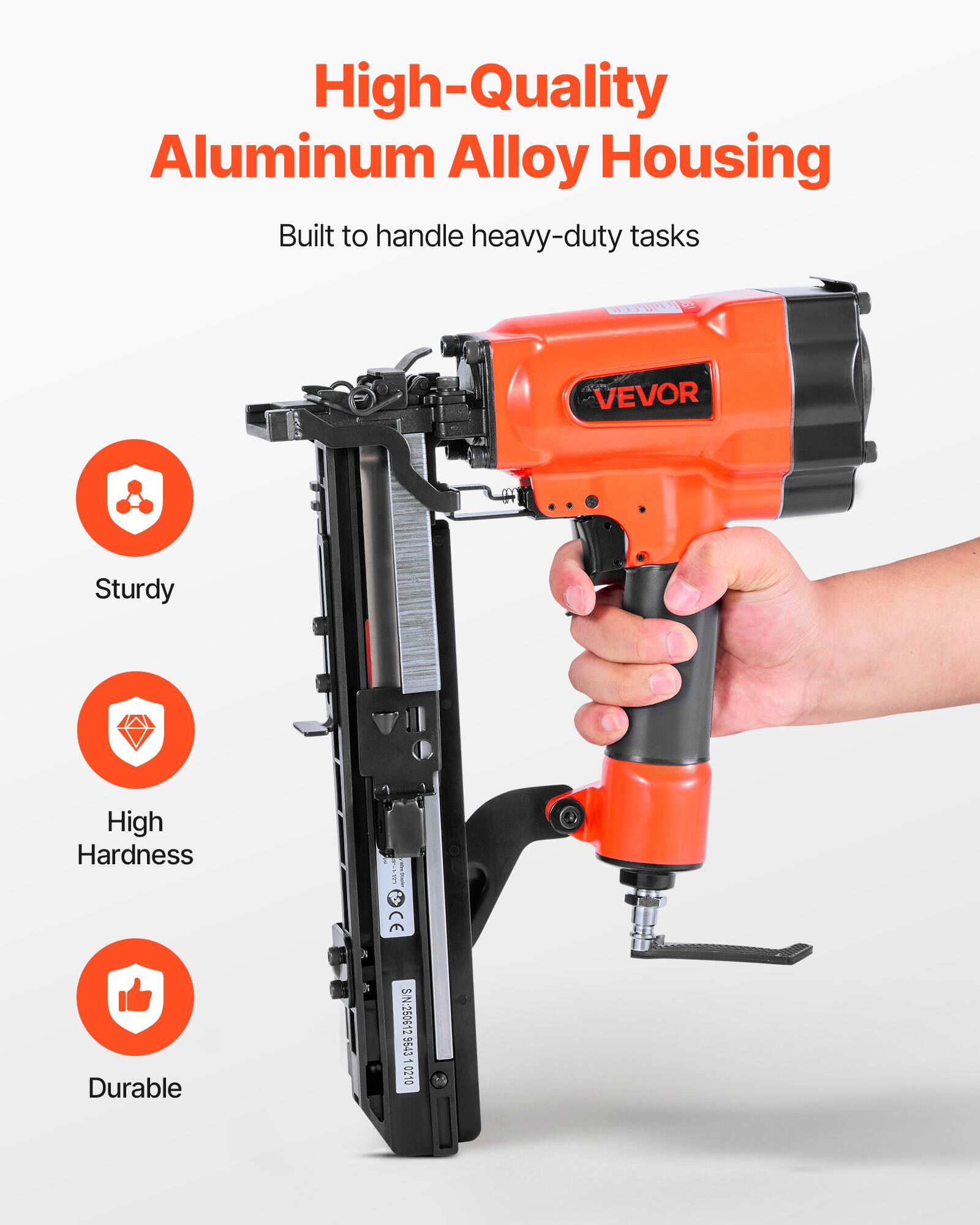 High-Quality Aluminum Alloy Housing Built to handle heavy-duty tasks VEVOR Sturdy High Hardness | 6 CE Durable SIN:260612 9543 0210