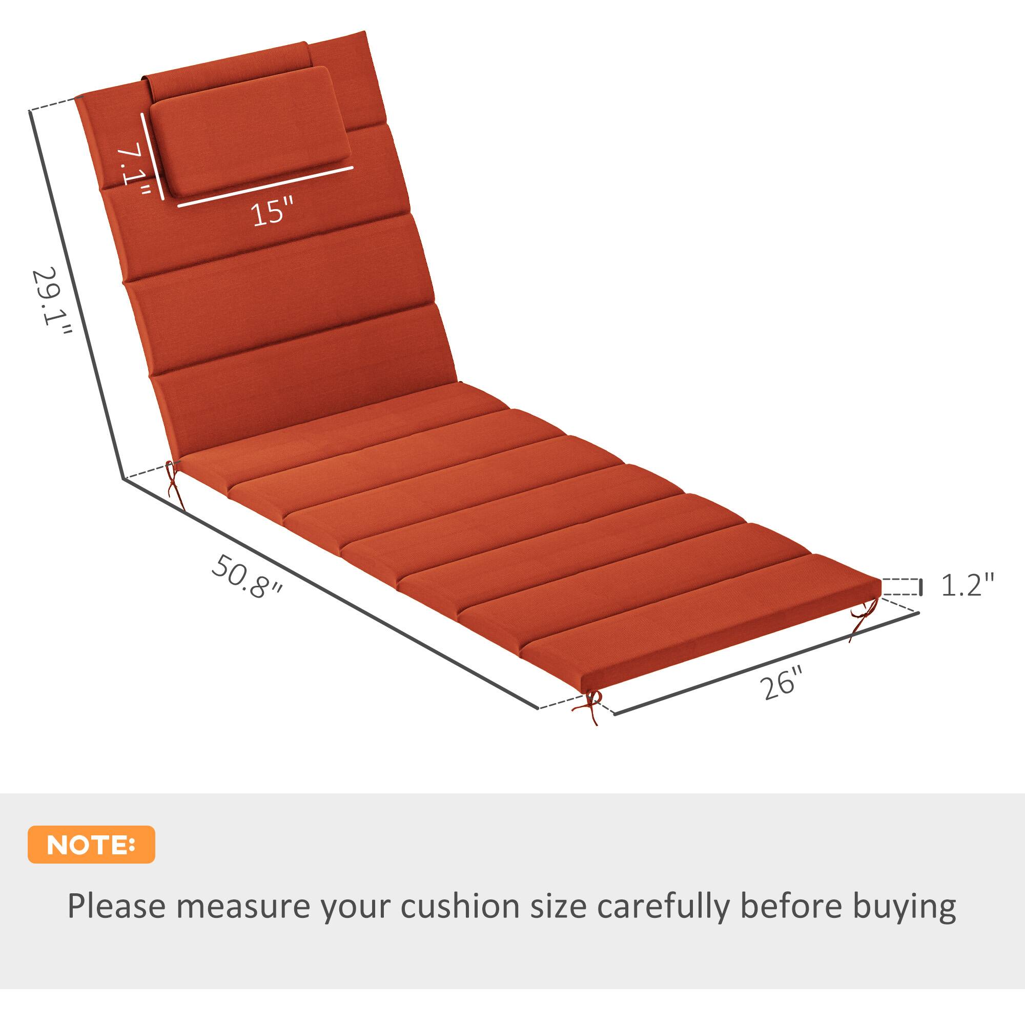 29.1" 7.1" 15" 50.8" 1.2" 26"  
NOTE: Please measure your cushion size carefully before buying
