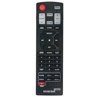 INPUT OPTICAL + FOLDER VOL MUTE AUTO POWER AV SYNC INFO REPEAT K4 D WII SOUND EFFECT 3D SOUND WOOFER LEVEL 1 2 3 4 5 6 7 8 9 [DIDOLBY DAC 0 SLEEP MUTE VOL+ PR/CH AV/INPUT VOL PR/CH TV AKB73575401 AKB73575402 SOUND BAR