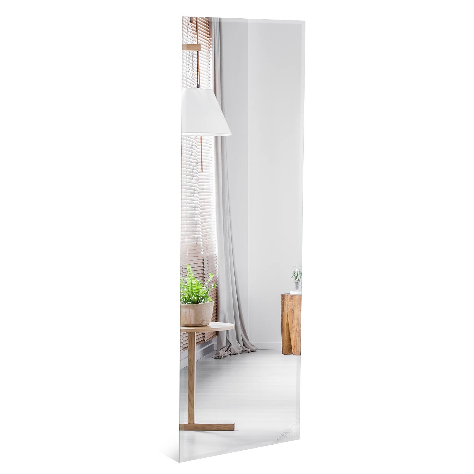 Alt View 9. Costway - Costway 43" x 15" Wall Mounted Frameless Mirror Full Length Vertically or Horizontally - Silvery.