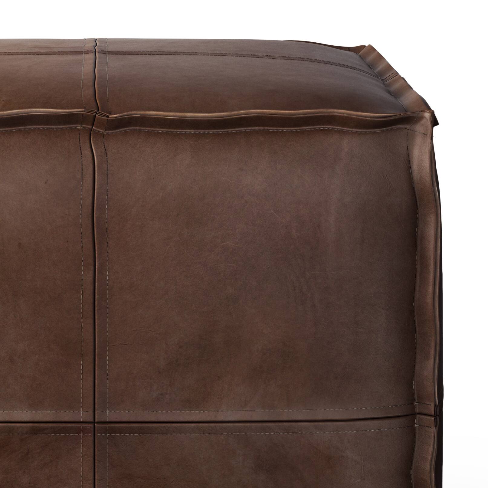 Back. LOVMOR - 18 Inch Faux Leather Bean Bag Chairs For Living Room Bedroom Dorm Easy Accent Indoor Lounge Seating Supportive - Dark Brown.