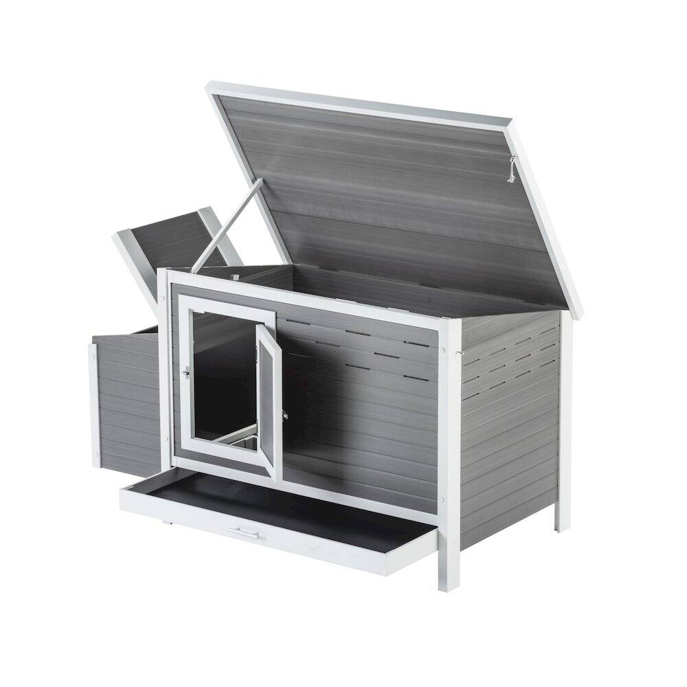 Back. New Age Pet - ECOFLEX Fontana Premier Chicken Barn - Grey.