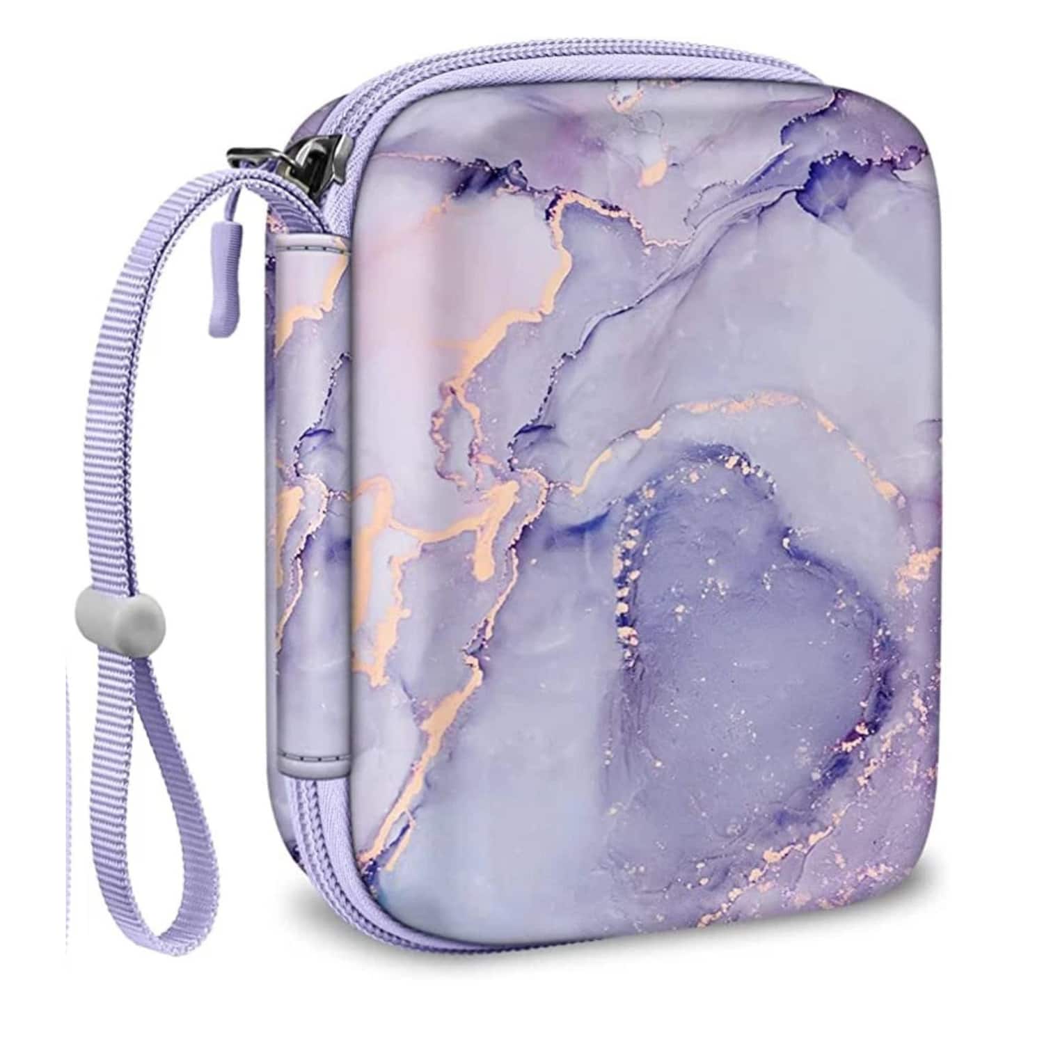 Stock Preferred - Shockproof Carrying Case for Canon Ivy Mini Photo Printer & CLIQ Instant Camera - Lilac Marble