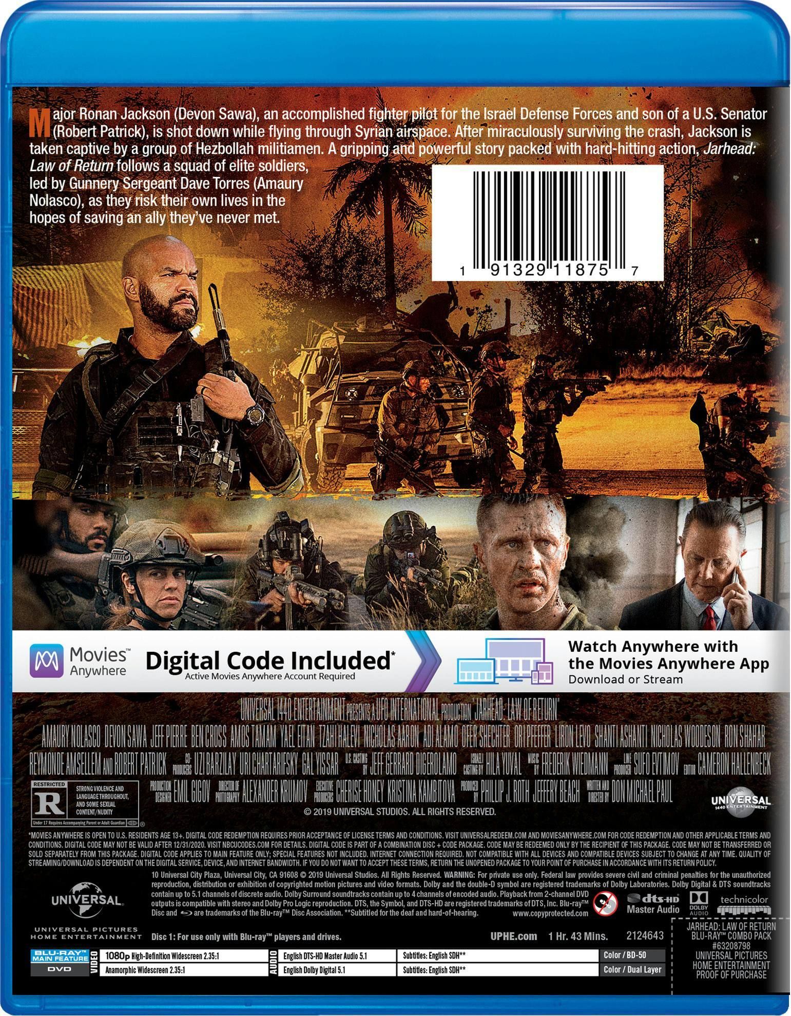 Back. Jarhead: Law of Return (DVD + Digital) [Blu-ray].