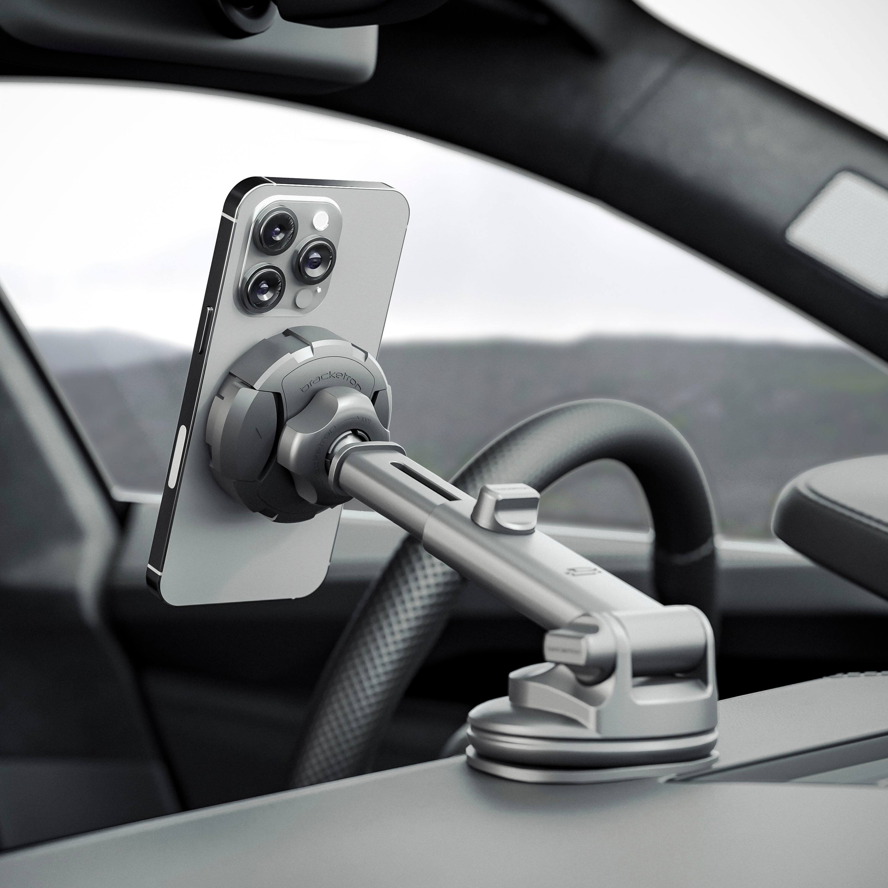 Alt View 13. Bracketron - MagAlign MAX Dash & Window Mount - Black.