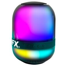 Front. QFX - Portable Bluetooth Speaker BT-27, LED Party Lights, FM Radio, True Wireless - Black.
