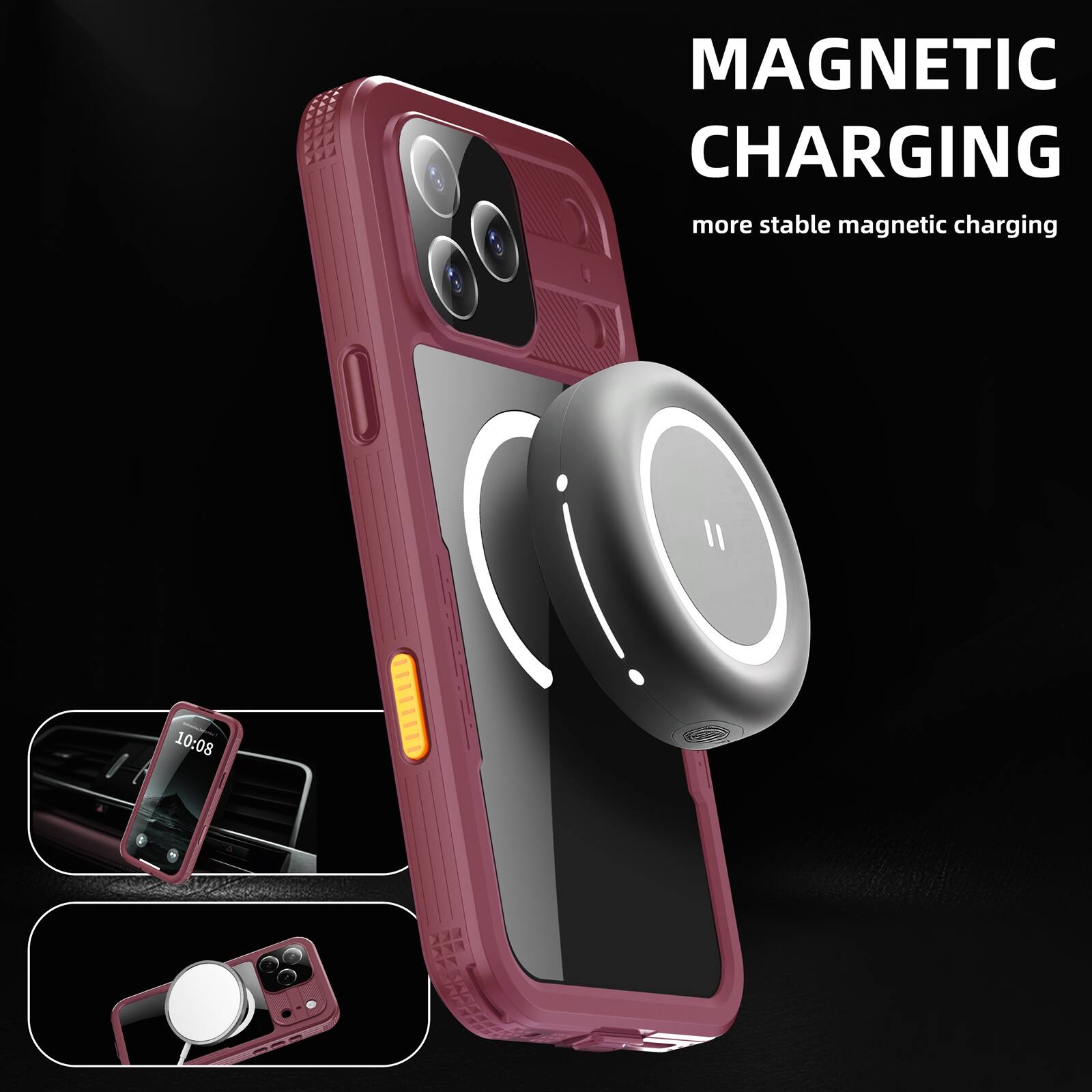 MAGNETIC CHARGING  
more stable magnetic charging  

10:08