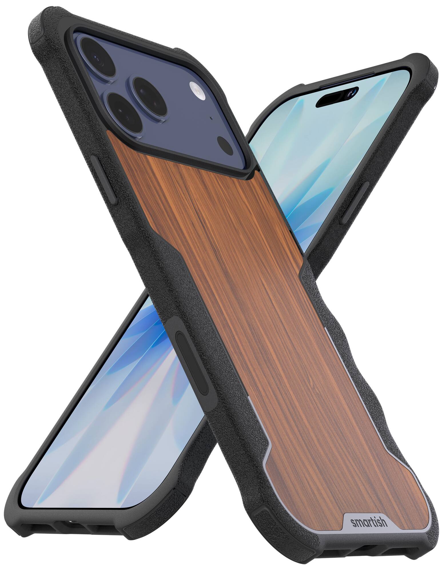 Smartish - iPhone 17 Pro Max MagSafe Case - Gripzilla - Protective Grip Heavy Duty Cover - Walnut Woods - [Walnut Woods]