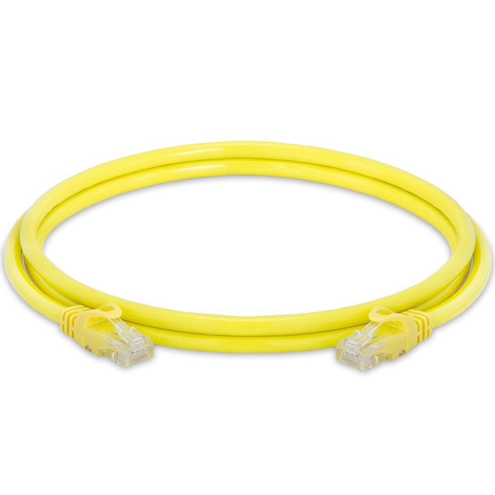 Angle. Cmple.com - Cmple – 5 Pack Cat6 Ethernet Cable 5 ft, Cat6 Internet Network Cord, Ethernet Patch Cables, LAN Wire, RJ45 - Yellow - Yellow.