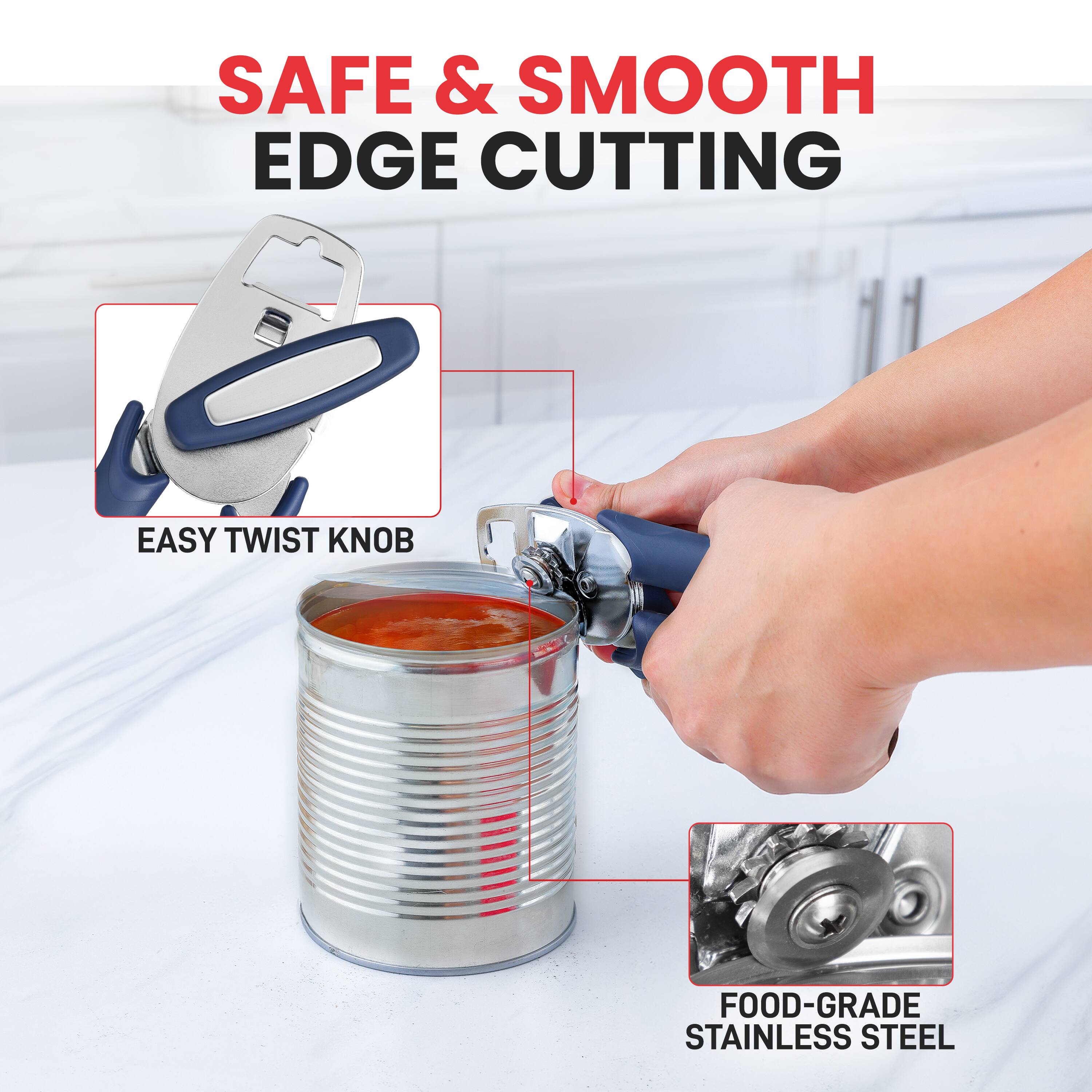 SAFE & SMOOTH EDGE CUTTING  
EASY TWIST KNOB  
FOOD-GRADE STAINLESS STEEL