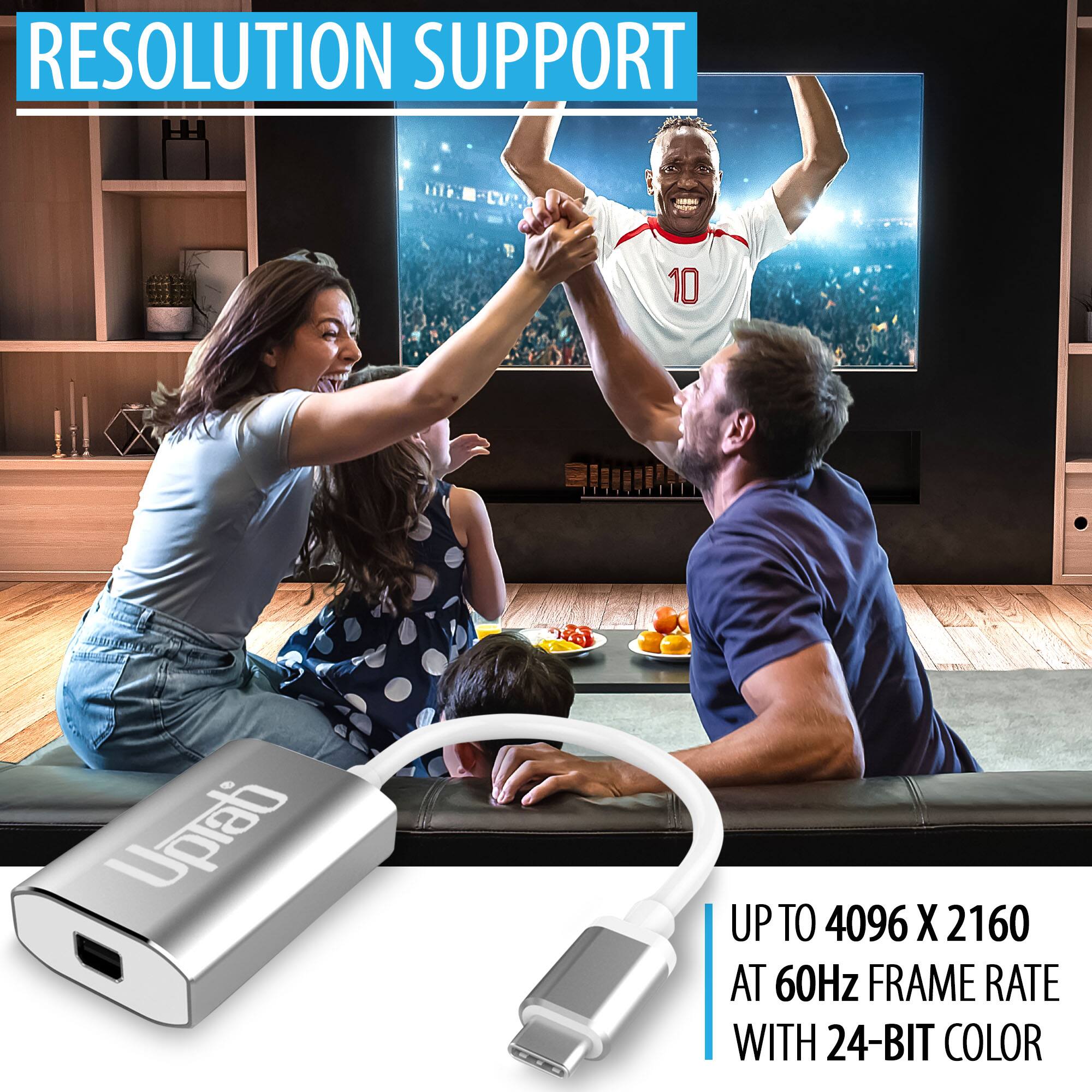 RESOLUTION SUPPORT

UP TO 4096 X 2160 AT 60Hz FRAME RATE WITH 24-BIT COLOR