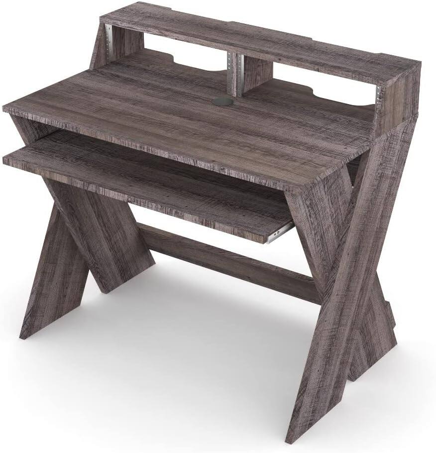 Back. Glorious - Glorious Sound Desk Compact Professional Studio Workstation with Pull-out Keyboard Compartment (Walnut) - "NA".