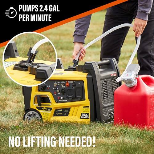 PUMPS 2.4 GAL PER MINUTE, 3500 WATTS, NO LIFTING NEEDED!