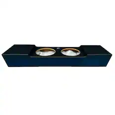 Front. QPower - QPower QLuxe Dual 12" Sealed Subwoofer Box for Ford F150 & F250/F350 Super Crew - BLACK & ACYLIC.