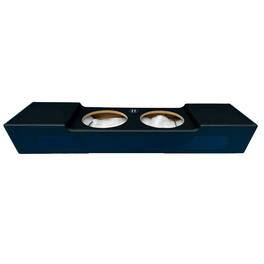 QPower - QLuxe Dual 12" Sealed Subwoofer Box for Ford F150 & F250/F350 Super Crew - BLACK & ACYLIC