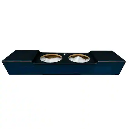 Front. QPower - QPower QLuxe Dual 12" Sealed Subwoofer Box for Ford F150 & F250/F350 Super Crew - BLACK & ACYLIC.