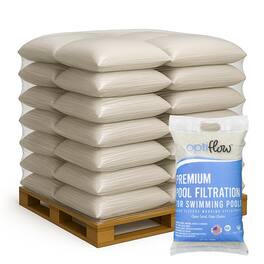 OptiFlow - 50 Lb Pool Filtration Angular Sand with Pure Silica Formula, 56 Pack