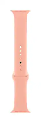 Front. Apple - Apple Watch Sport Band (44mm) - Grapefruit - Regular - Orange.