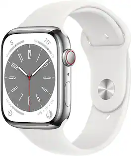 Refurbished Excellent - Apple Watch Series 8 Stainless Steel 41mm (GPS + Cellular) - Silver - (2022)