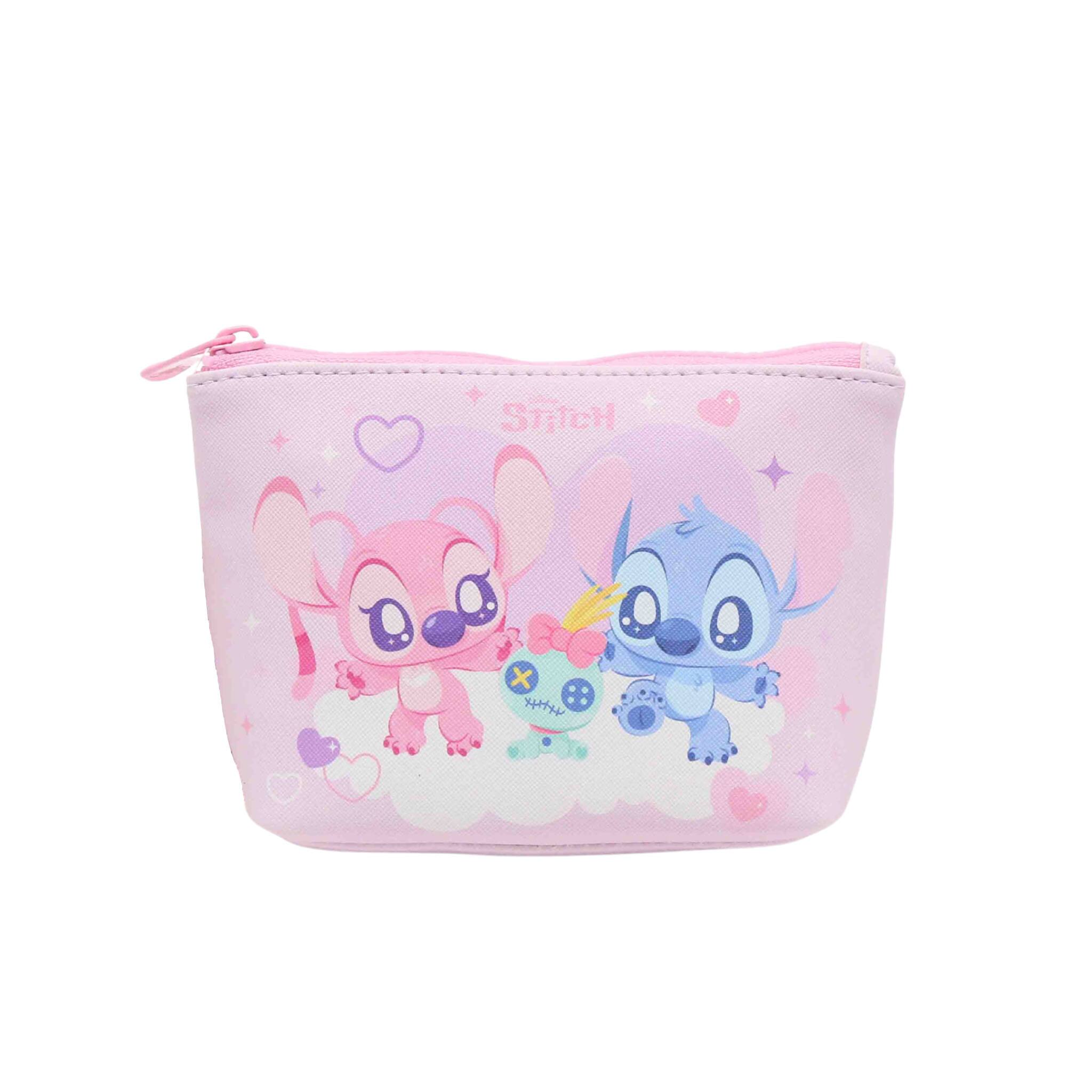 Impressions Vanity Co. - Stitch & Angel Cosmetic Pouch - Pink