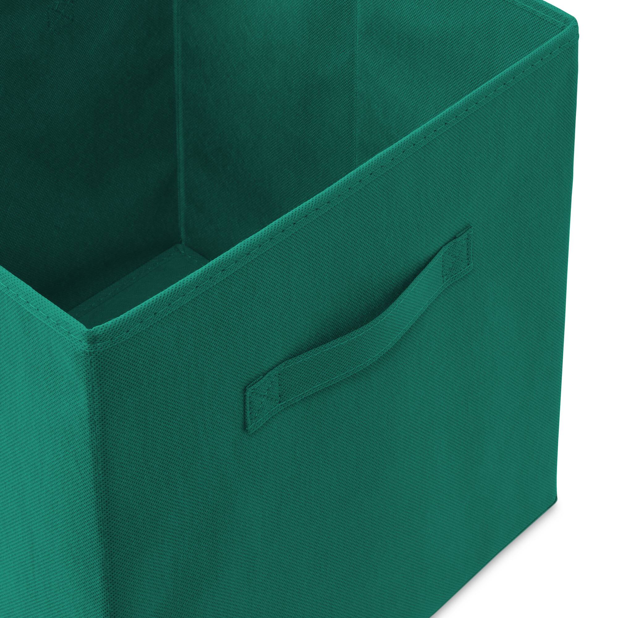 Alt View 2. Casafield - (Set of 6) Collapsible Fabric Cubes - Storage Bins - Teal.