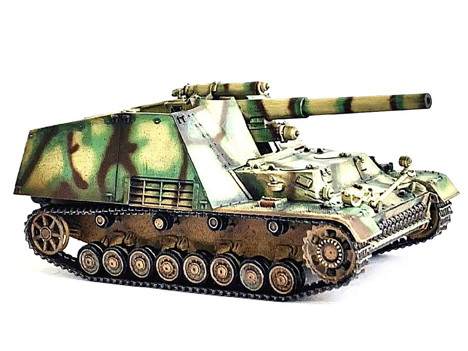 Angle. Dragon Models - German Sd.Kfz.165 Hummel Self-Propelled Gun #313 Late Production German Army NEO Dragon Armor Series 1/72 Plastic Model - Multi.