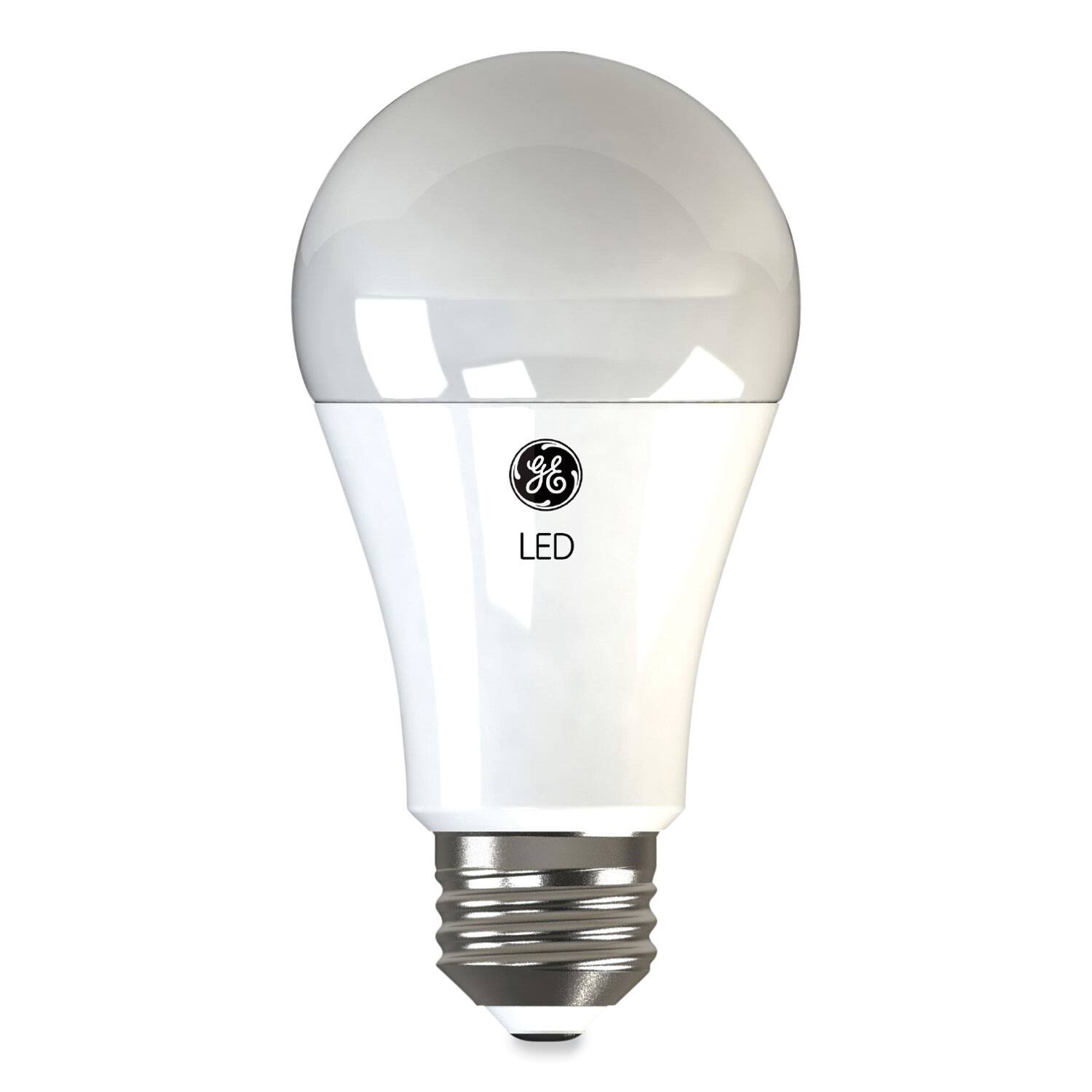 Left. General Electric - LED Soft White A19 Garage Door Opener Bulb, 14 W, Soft White.