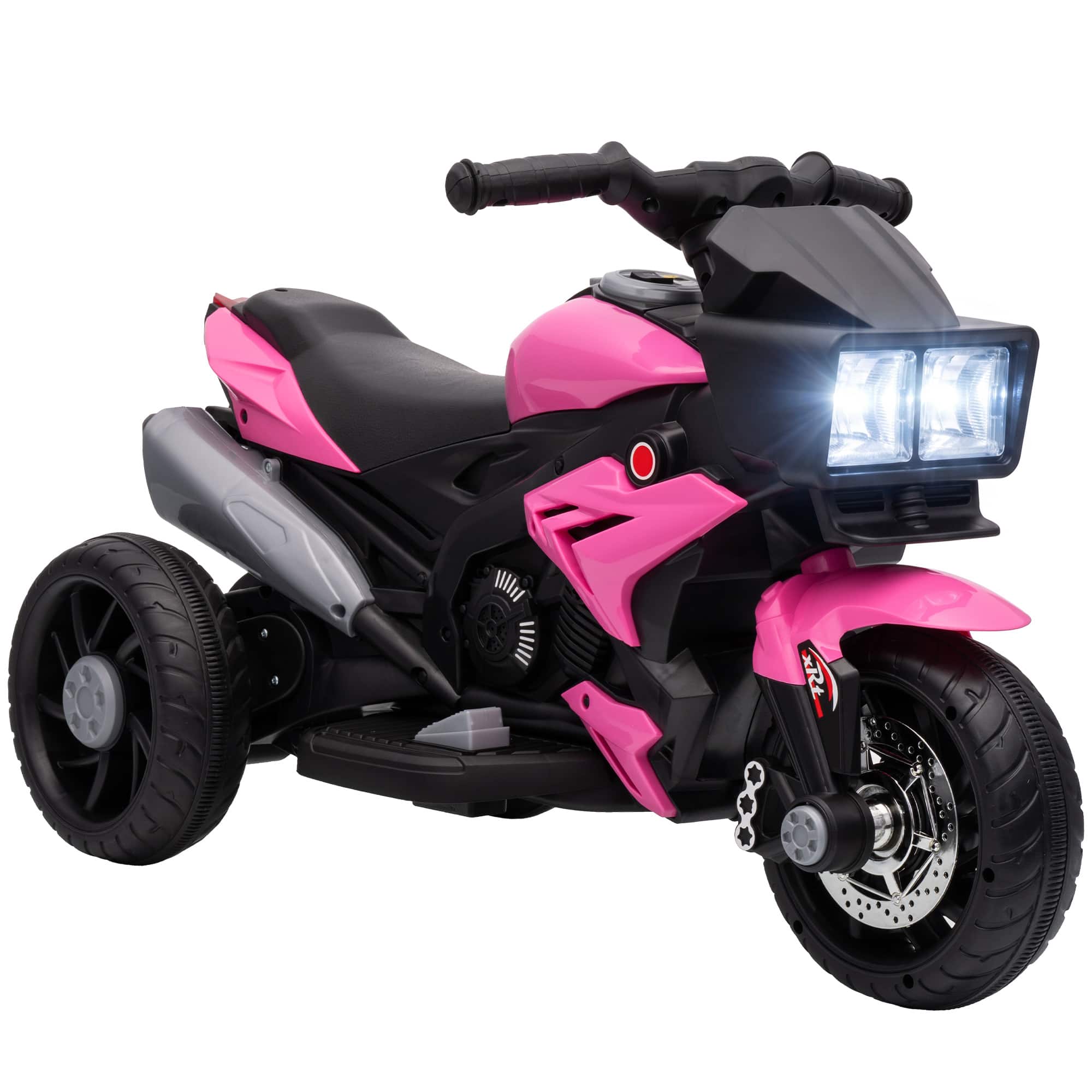 Aosom - Kids Motorcycle, Battery-Operated Mini Electric Motorbike with Forward/Reverse Switch - Pink