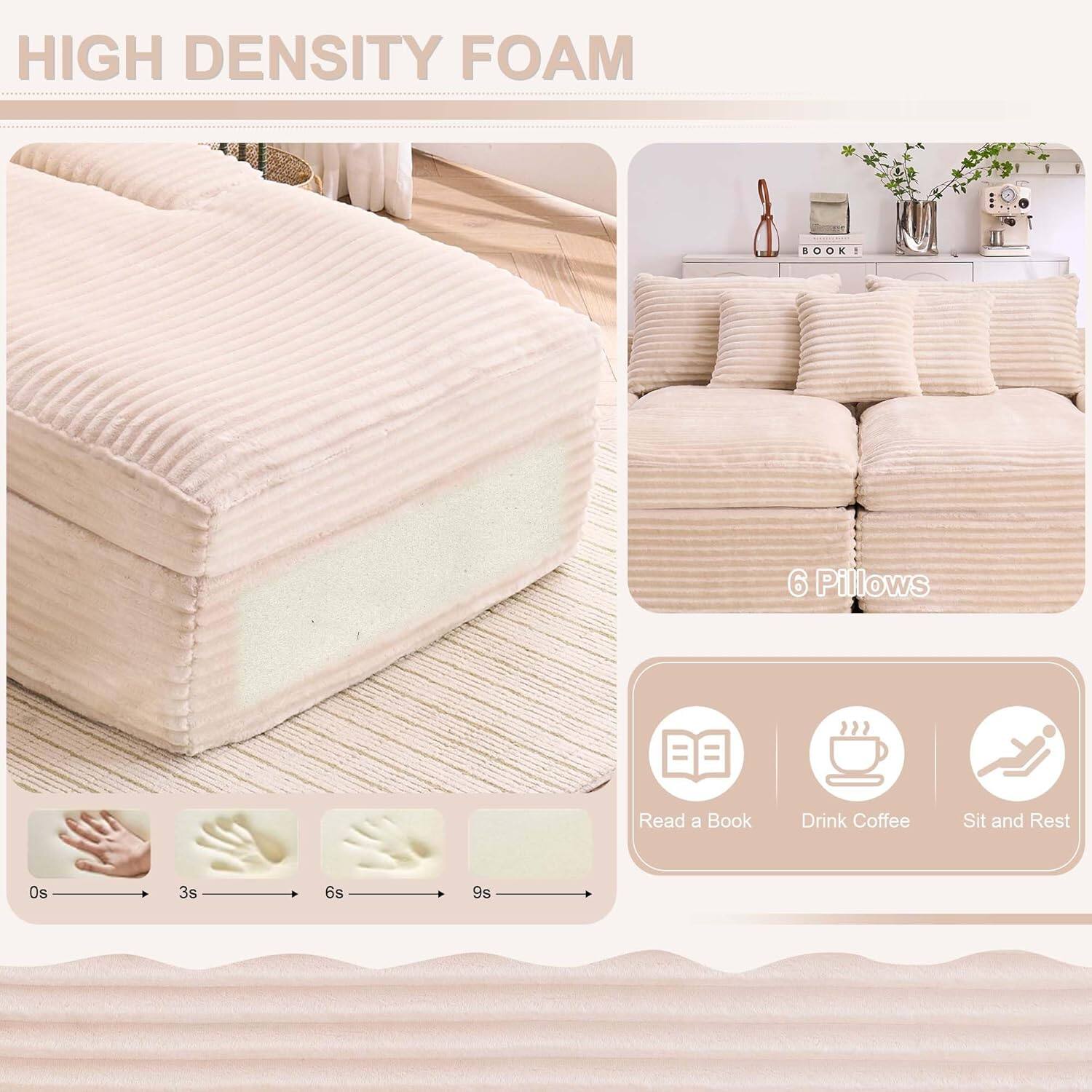 HIGH DENSITY FOAM

1 BOOK

6 Pillows

Read a Book
Drink Coffee
Sit and Rest

0s 3s 6s 9s