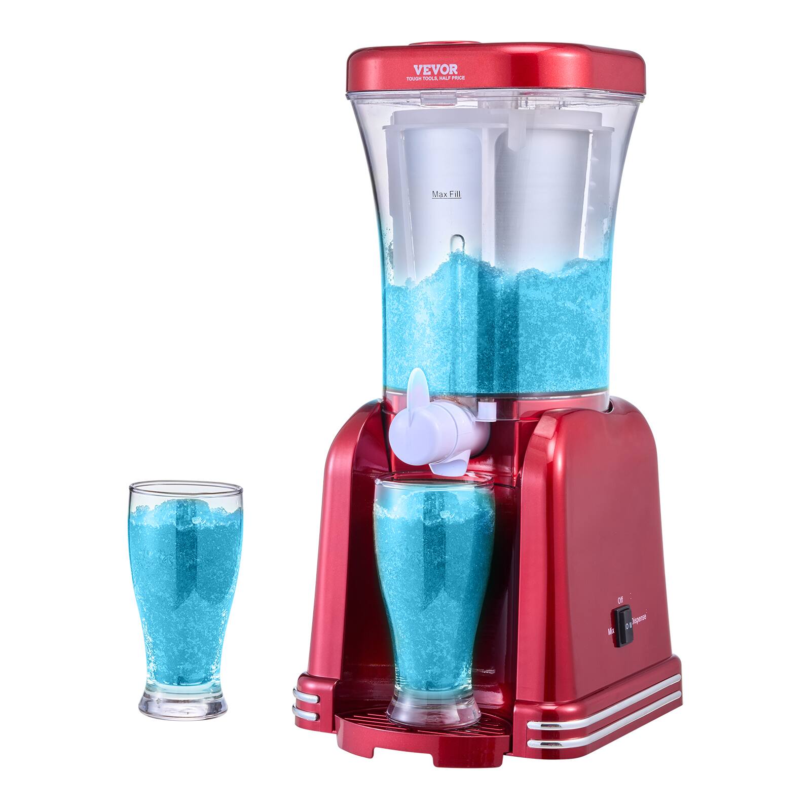 VEVOR - Slushy Machine for Home, 32oz Tank Home-use Margarita Machine, Smoothie Frozen Drink Maker with Food-grade Materials - Red