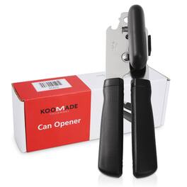KOOMADE - Can Opener Safety Kitchen Tools Easy Grip Side Cut Manual Opener For Cans' Lid Kitchen Gadgets - Black handle