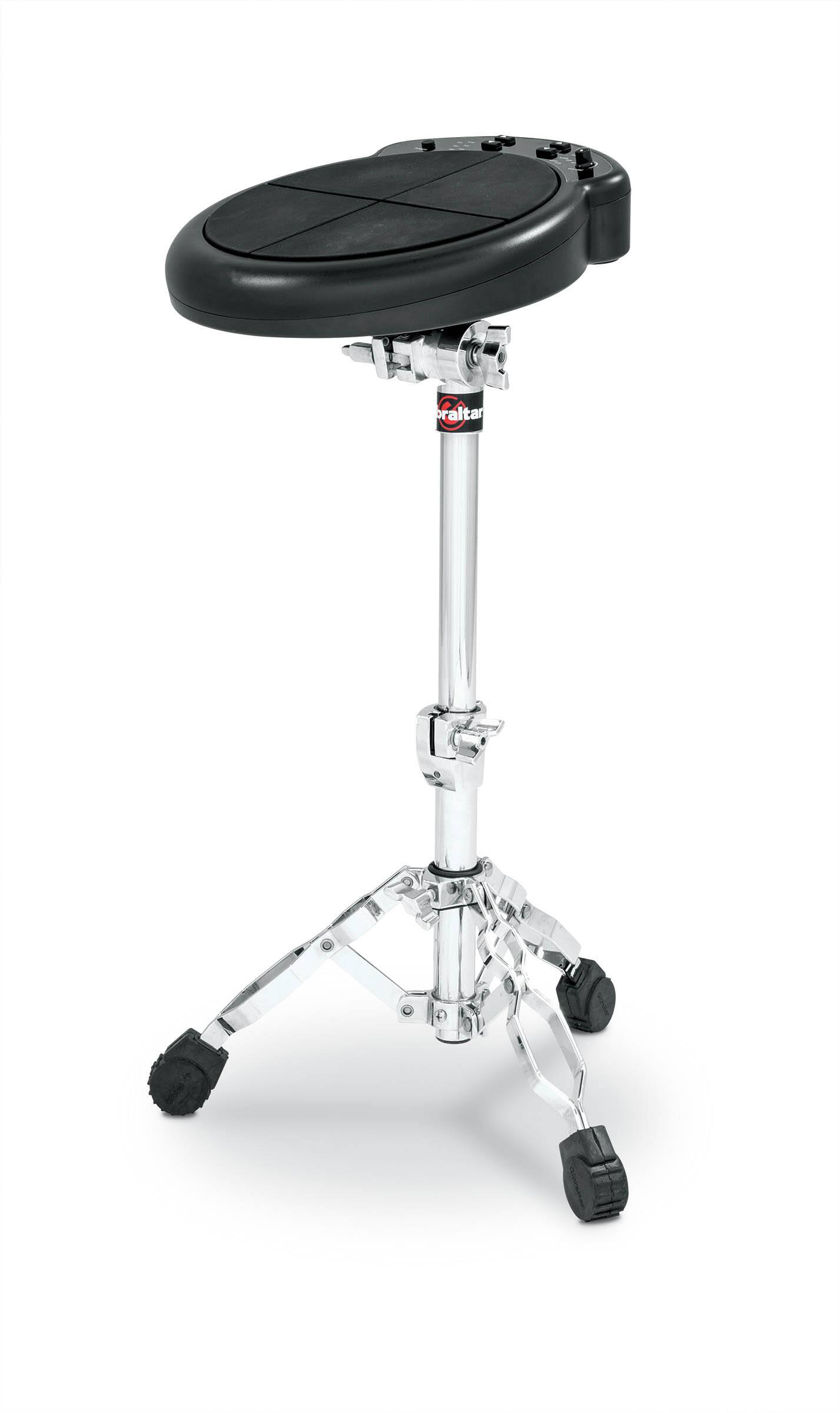 Front. Gibraltar Hardware - 6000 Series Mini Electronic Drum Module Stand, Double-Braced Stand with Adjustable Grabber, Memory Lock.