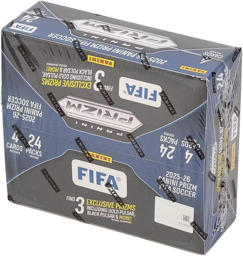 24 FIFA SOCCER FIFA PANINI PRIZM PR PANINI CARDS PER PACK MINI AVERAGE NO BOX PER PANINI 2025-26 MORE! & PULSAR BLACK PANINI PULSAR, GOLD INCLUDING PRIZMS EXCLUSIVE 3 FIND SOCCER PANINI FIFA PAMINI PRIZM 2025-26 PANINI FIFA ININVA PRIZM 4 PANINI PACKS BOX PER CARDS 24 PARINI CARDS ULTRA PER PACK PACKS 24 PER BOX AMIMI 4 PANINI FIFA CANINI 2025-26 LOOKFOR NIN RFA SOCCER PRIZM FIND 3 EXCLUSIVE INCLUDING PRIZMS BLACK GOLD PULSAR, PULSAR & MORE! PER BOX, ON AVERAGE FC01442017