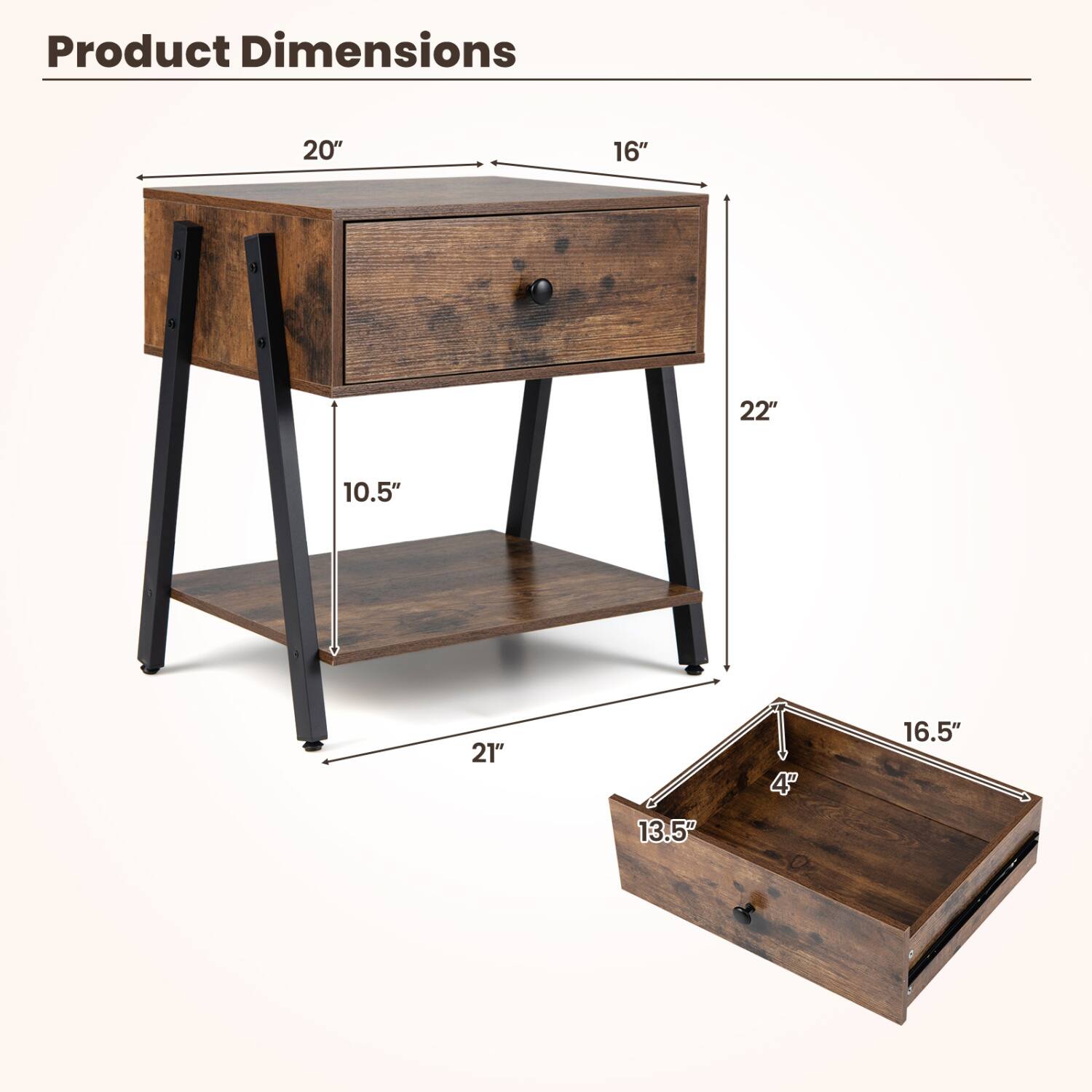 Product Dimensions
20" x 16" x 22" x 10.5" x 21" x 16.5" x 4" x 13.5"