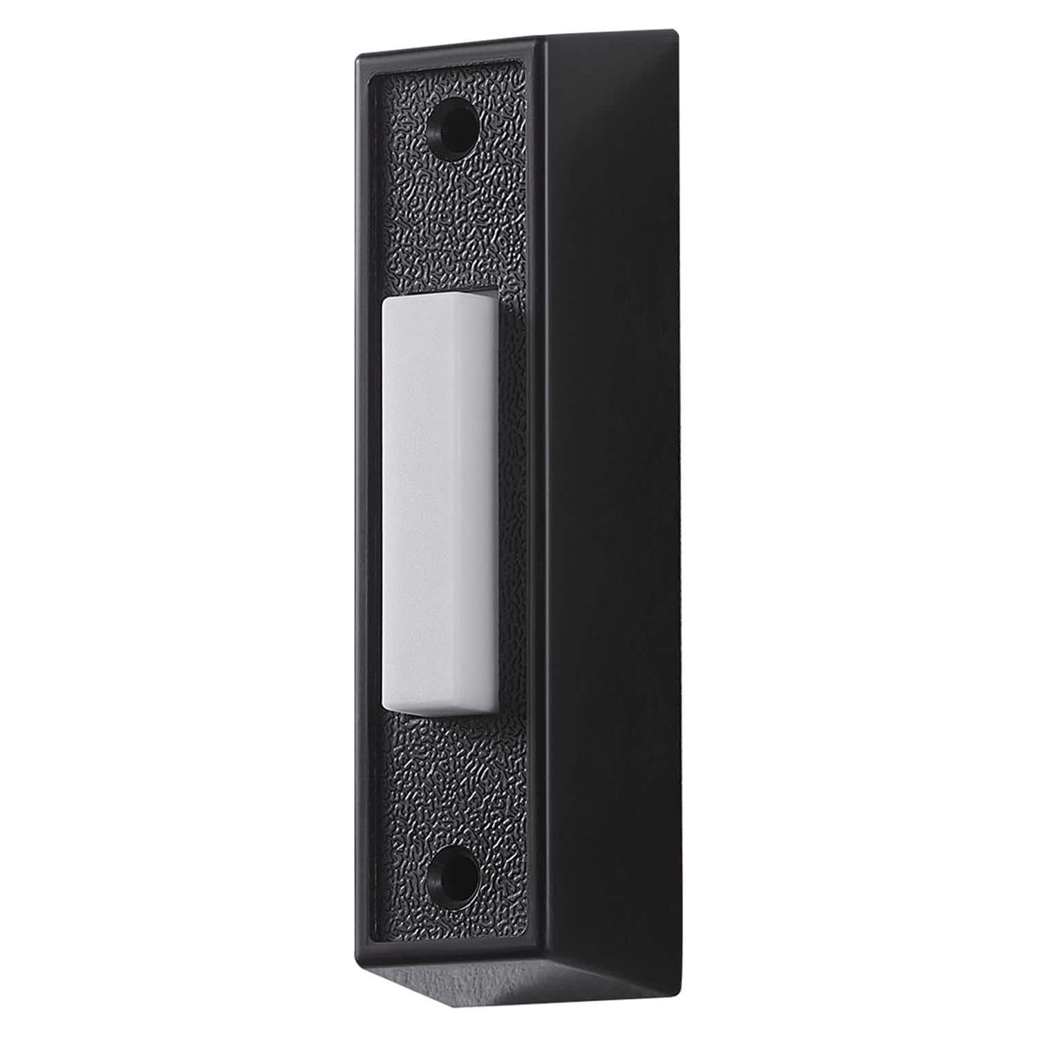 Heath Zenith Black/White Plastic Wired Pushbutton Doorbell