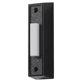 Heath Zenith Black/White Plastic Wired Pushbutton Doorbell