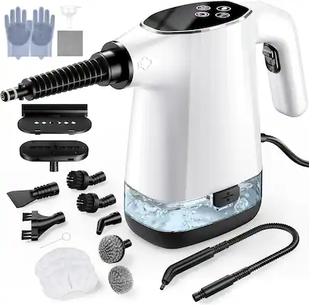 Front. Tolife - Handheld Steam Cleaner with Removable Tank and Two Steam Levels - White.
