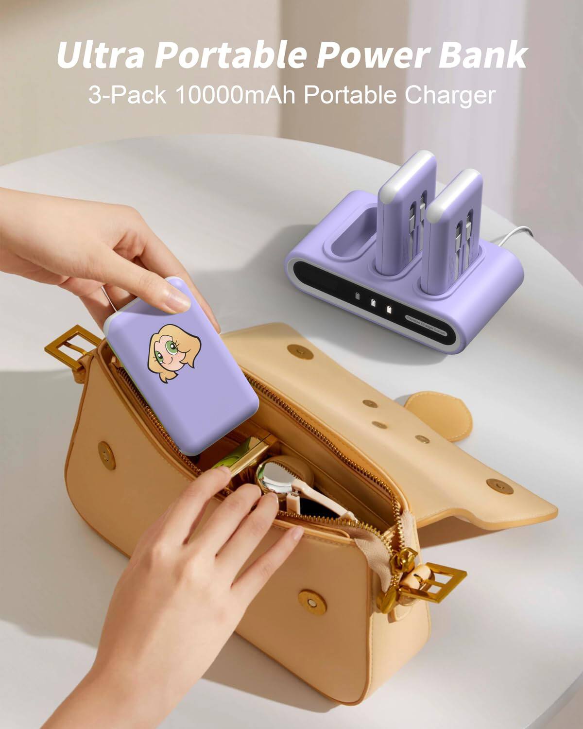 Ultra Portable Power Bank  
3-Pack 10000mAh Portable Charger