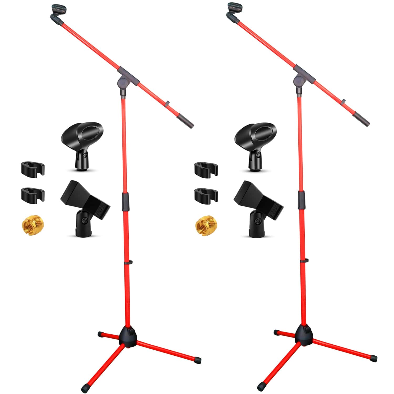 5 CORE - 5Core Tripod Mic Stand 2Pcs Adjustable Holder Floor Microphone Boom Arm-MS 080 2PC