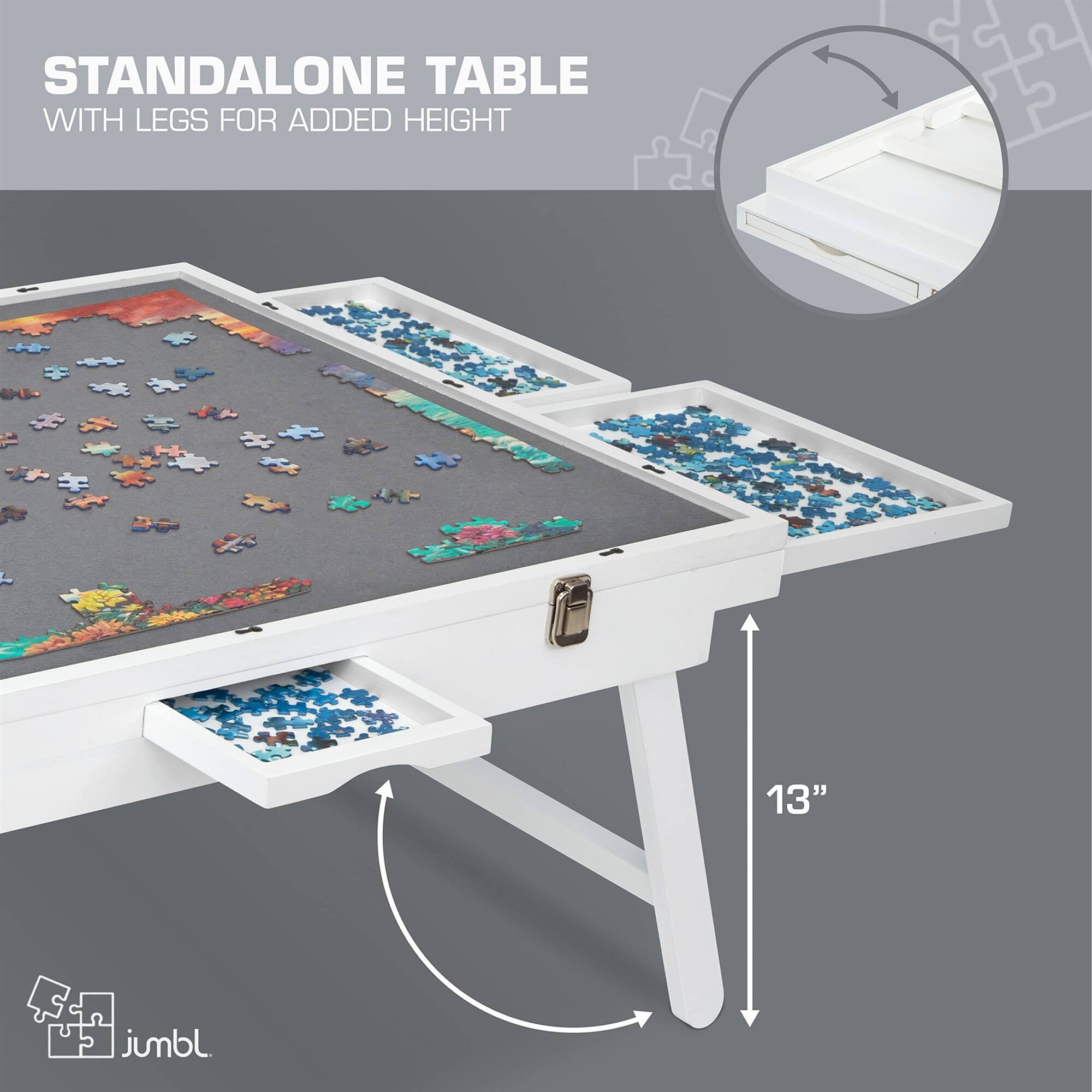 STANDALONE TABLE WITH LEGS FOR ADDED HEIGHT

13"

jumbl
