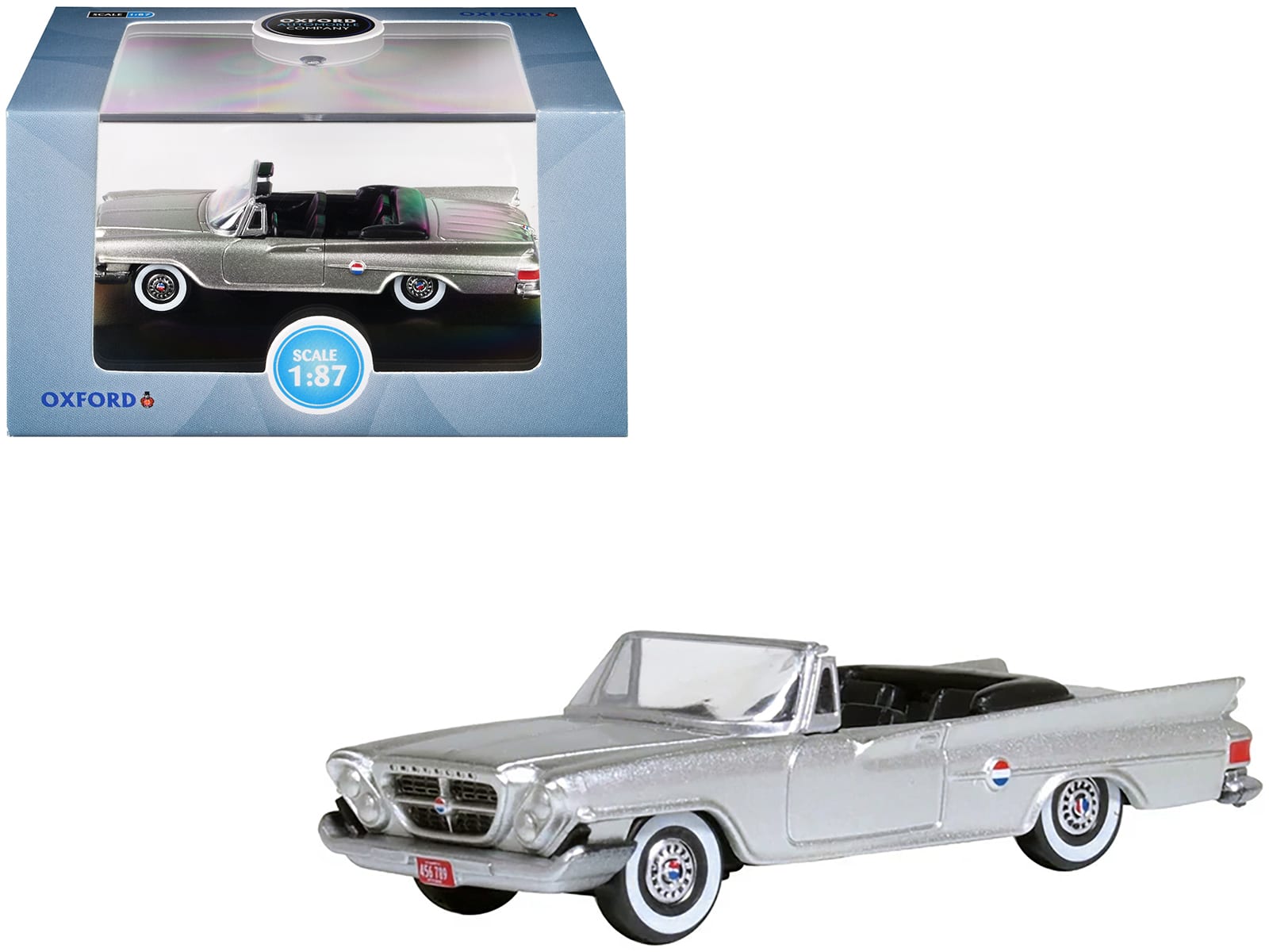 1961 Chrysler 300G Convertible Sheffield Silver Metallic 1/87 (HO) Scale Diecast Model Car by Oxford Diecast price history on PriceWatchPro