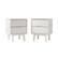 Left. Walker Edison - Mid Century Solid Wood Nightstand set of 2 - White.