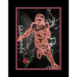 Fan Creations - Louisville Cardinals 12'' x 16'' Framed Neon Player Print - Black